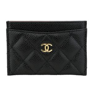 CHANEL キャビアスキン　コインケース　カードケース　財布 CHANELシャネル キャビアスキン ブラック コインカードケース