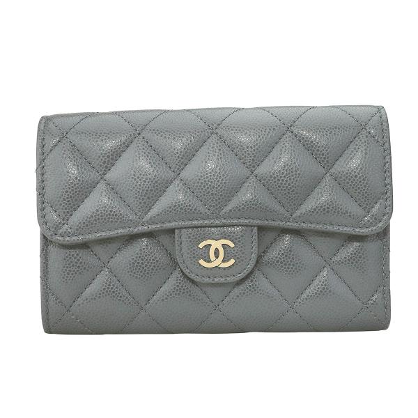 並行輸入 シャネル 2つ折り財布 CHANEL キャビアスキン CHANEL FLAP WALLET...