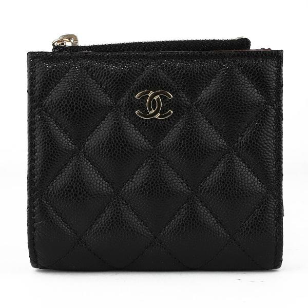並行輸入 シャネル 2つ折り財布 CHANEL キャビアスキン CHANEL BIFOLD WALL...