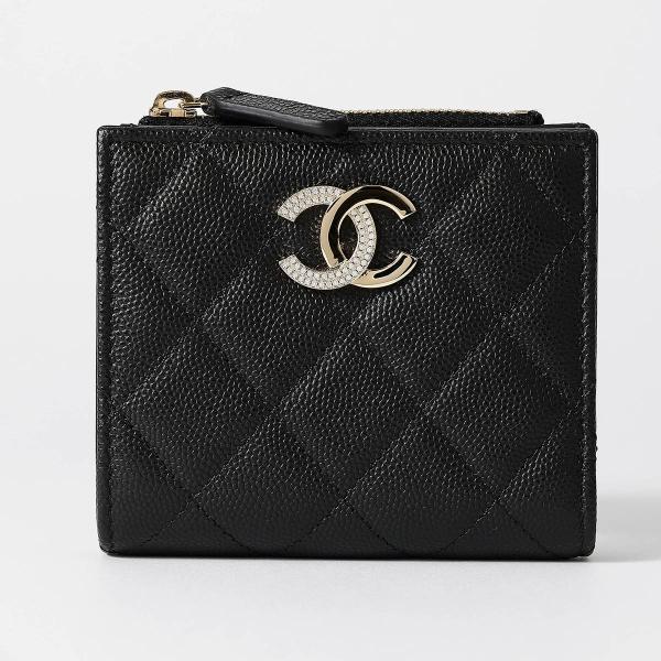 並行輸入 シャネル 2つ折り財布 CHANEL キャビアスキン CHANEL SMALL WALLE...