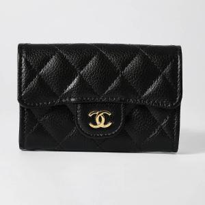 み*り様 CHANEL ブラック キルティング財布　フラグメントケース カードケ CHANEL（シャネル） キルティング カンボンライン フラグメント カード