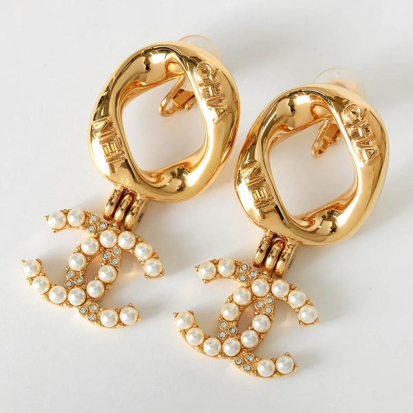 並行輸入 シャネル ピアス ココマーク CHANEL B24A FAKE PEARL EARRING...