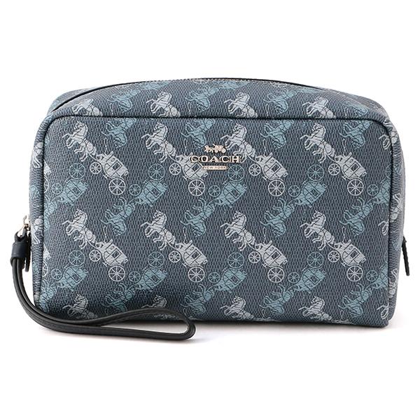 並行輸入 コーチ ポーチ ネイビー 紺 COACH 528 SVQB8 爆買