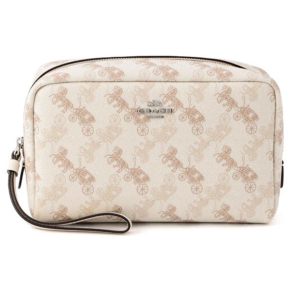 並行輸入 コーチ ポーチ ホワイト 白 COACH 528 SVQB9 爆買