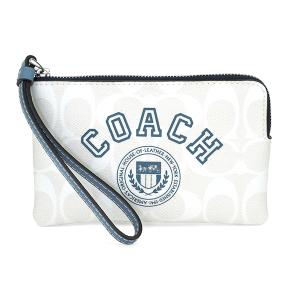 『最大5,000円OFFクーポン対象』コーチ ポーチ COACH シグネチャー キャンバス ウィズ ヴァーシティ モチーフ CB855 SVUON｜ブランドストリートリング