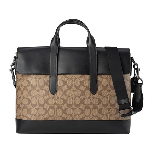 並行輸入 コーチ ブリーフケース COACH シグネチャー 580 QBTN2ユニセックス ブラウン...