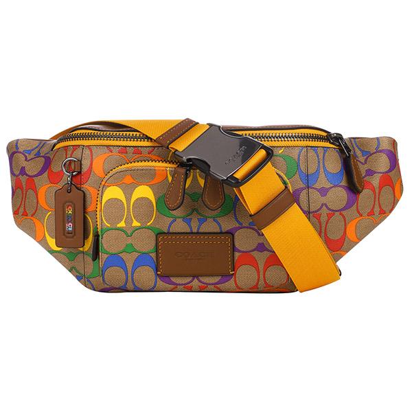 並行輸入 コーチ ウエストバッグ ボディバッグ COACH レインボー シグネチャー C9847 Q...