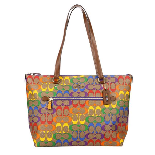 並行輸入 コーチ トートバッグ COACH レインボー シグネチャー CA555 IME7Vユニセッ...