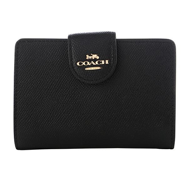 並行輸入 コーチ 2つ折り財布 COACH クロスグレイン 6390 IMBLK レディース ブラッ...
