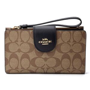 COACH コーチ 財布 長財布 FC8736 C8736 カーキマルチ シグネチャー