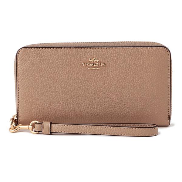 並行輸入 コーチ 長財布(ラウンドファスナー) COACH ぺブルドレザー C4451 IMTAUユ...