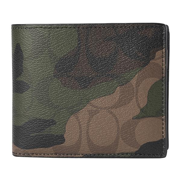 並行輸入 コーチ 2つ折り財布 COACH シグネチャー C6787 QBNI4メンズ グリーン 緑