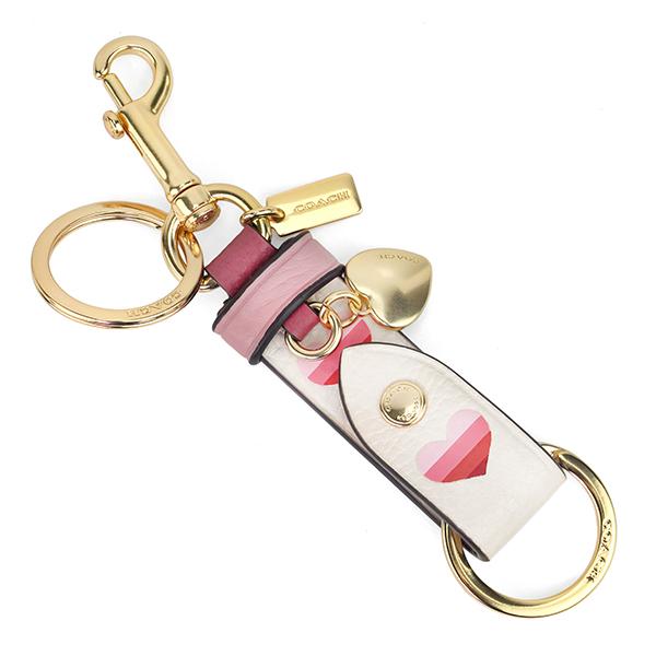 並行輸入 コーチ キーホルダー COACH ストライプ ハートプリント CA049 IMLKOレディ...