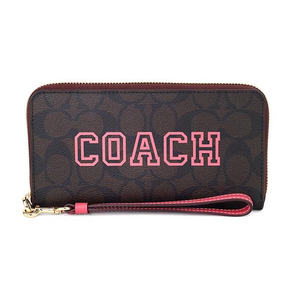 並行輸入 コーチ 長財布(ラウンドファスナー) COACH シグネチャー キャンバス ウィズ ヴァー...