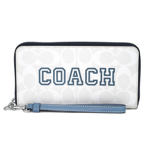 並行輸入 コーチ 長財布(ラウンドファスナー) COACH シグネチャー キャンバス ウィズ ヴァー...
