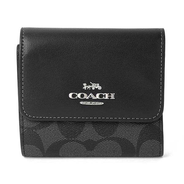 並行輸入 コーチ 3つ折り財布 COACH シグネチャー CE930 SVTSQレディース ブラック...