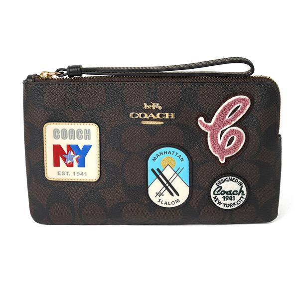 並行輸入 コーチ ポーチ COACH シグネチャー CF457 IMOSNレディース ブラウン 茶