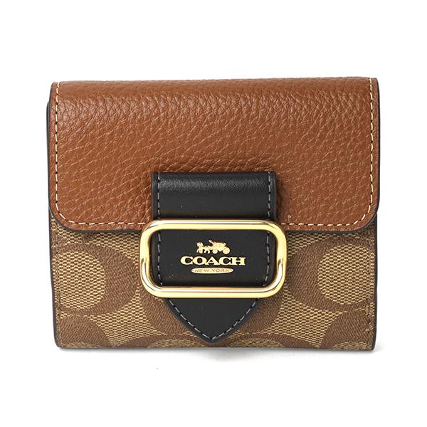 並行輸入 コーチ 3つ折り財布 COACH カラーブロック シグネチャーキャンバス CF472 IM...