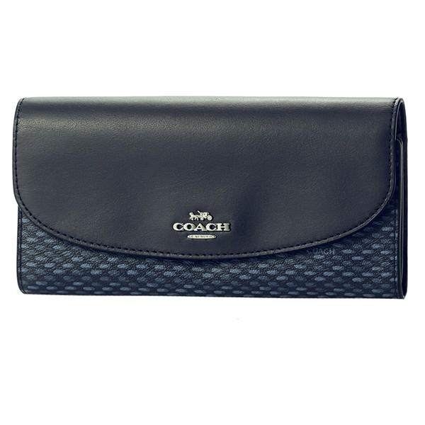 並行輸入 コーチ アウトレット 長財布 スリムエンベロープ F35924 SVNV ネイビー系 爆買