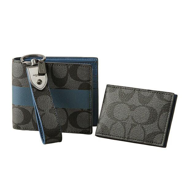 並行輸入 コーチ 2つ折り財布 グレー COACH F64454 EHO 爆買