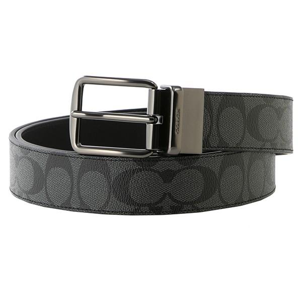 並行輸入 コーチ ベルト COACH シグネチャー F64839 CQBKメンズ グレー
