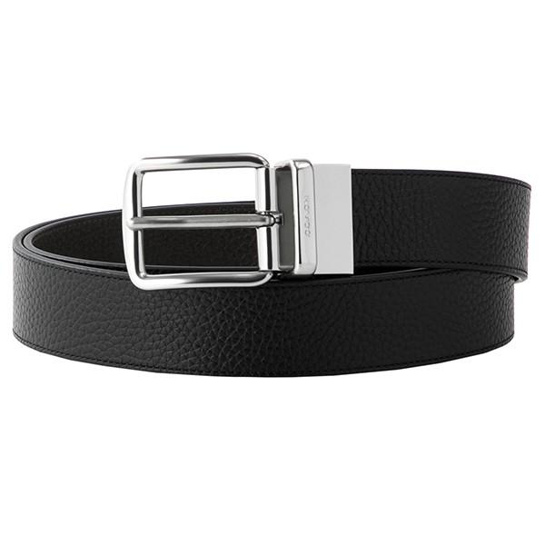 並行輸入 コーチ ベルト COACH ペブルドレザー F64840 AQ0メンズ ブラック 黒