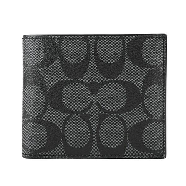 並行輸入 コーチ 2つ折り財布 チャコール グレー COACH F75083 CQBK 爆買