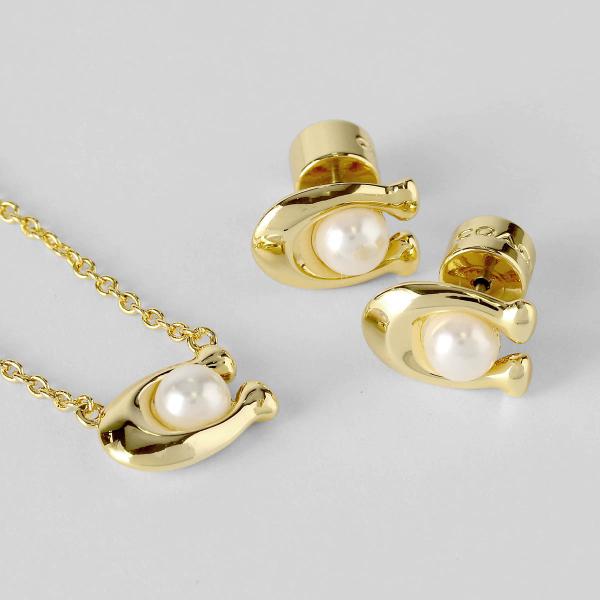 並行輸入 コーチ ピアス シグネチャー 473741 GLD107