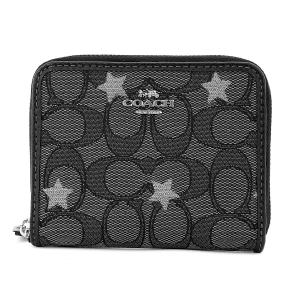 COACH コーチ 2つ折り財布 シグネチャー ジャカード CU402 SBKBK