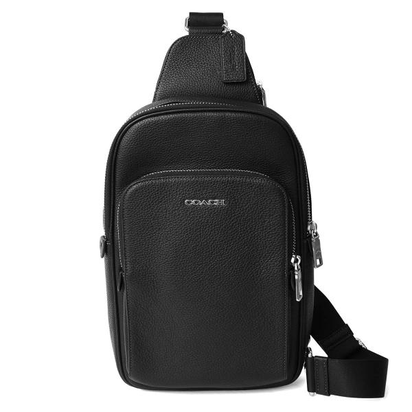 並行輸入 コーチ ウエストバッグ ボディバッグ COACH ペブルドレザー CQ669 SVBKメン...