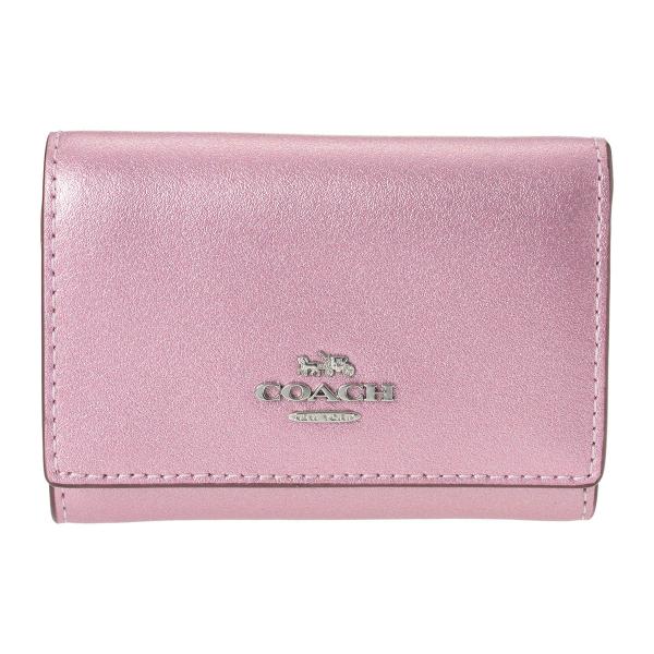 並行輸入 コーチ 3つ折り財布 COACH パーライズド スムースレザー CW805 SVPK9レデ...