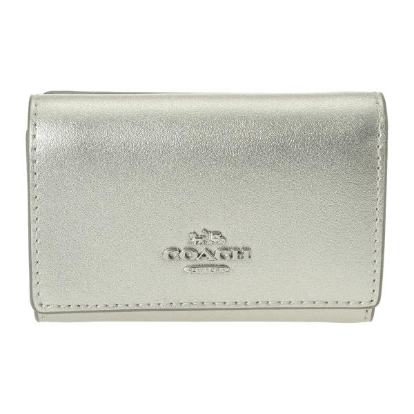 並行輸入 コーチ 3つ折り財布 COACH パーライズド スムースレザー CW805 SVXC4レデ...