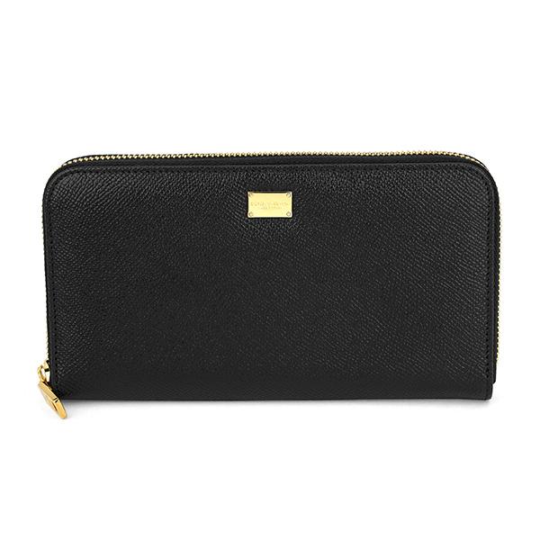 並行輸入 ドルチェ＆ガッバーナ 長財布(ラウンドファスナー) ブラック 黒 Dolce&amp;Gabban...