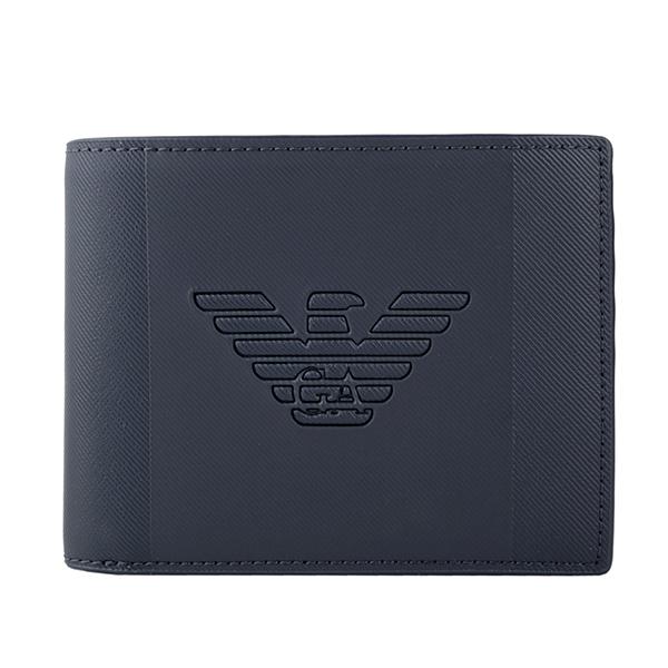 並行輸入 アルマーニ  2つ折り財布 イーグルロゴ Y4R165 YFE6J 80033 ネイビー ...
