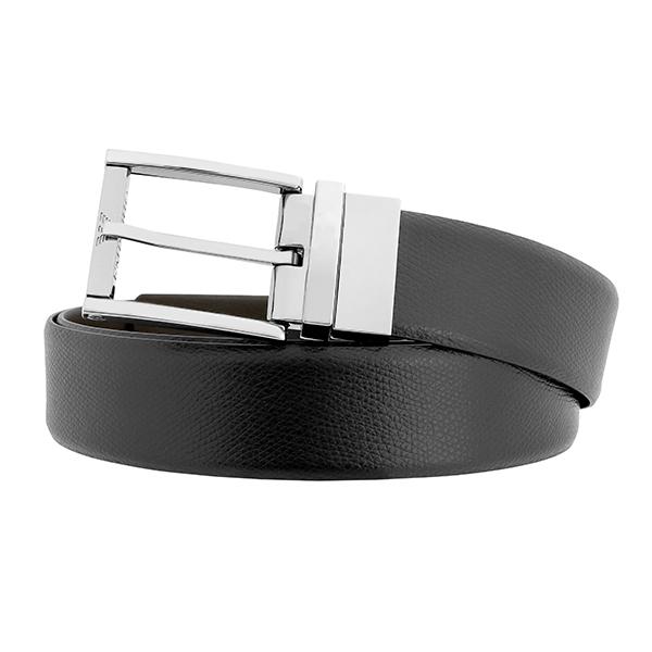 並行輸入 アルマーニ ベルト ARMANI 型押しボーデッドグレインレザー＆スムースレザー製 Y4S...