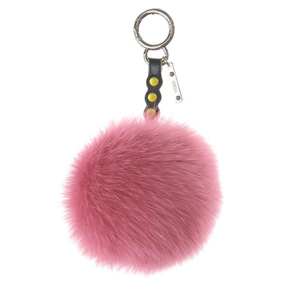 並行輸入 フェンディ  キーホルダー ポンポンチャーム 7AR259 A13Q F110D ダークピ...