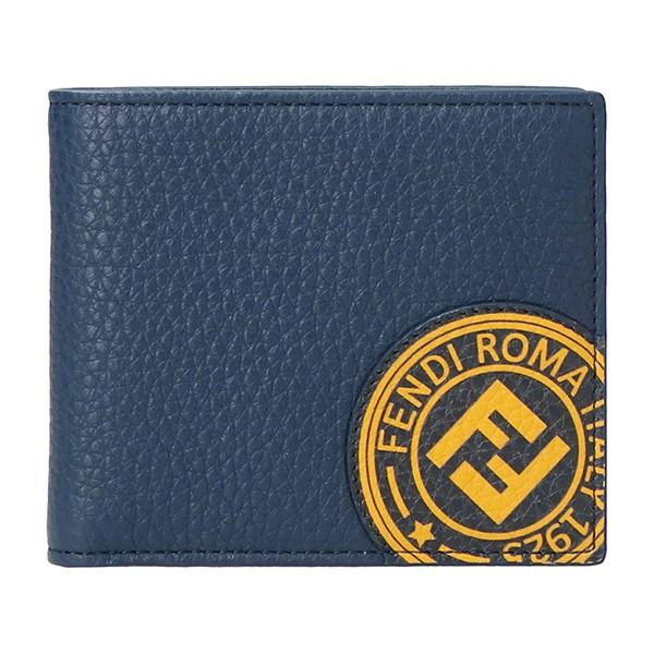 並行輸入 フェンディ  2つ折り財布 フェンディスタンプ 7M0169 A4NQ F149W ネイビ...