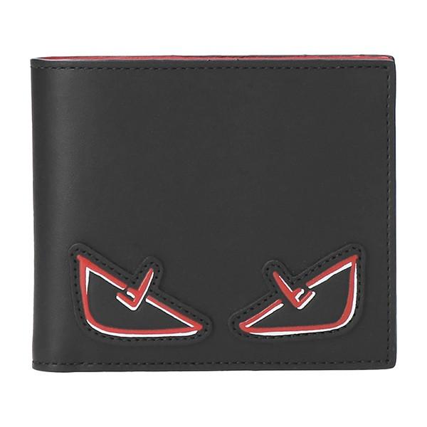 並行輸入 フェンディ  2つ折り財布 バッグ バグズ アイ 7M0169 A72K F0P0N ブラ...