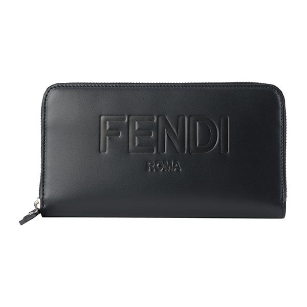 並行輸入 フェンディ 長財布(ラウンドファスナー) FENDI ブラックレザー 7M0210 AFC...