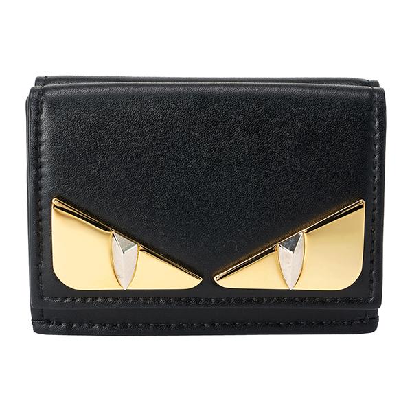 並行輸入 フェンディ  3つ折り財布 クレヨンズ 8M0395 3IF F0KUR ブラック 黒 爆...