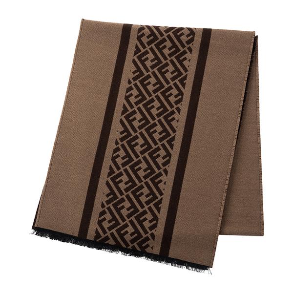 並行輸入 フェンディ  マフラー・ストール FFロゴ FXS124 AH7P F15B6 ブラウン ...