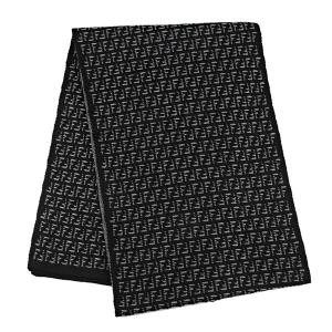 FENDI フェンディ マフラー ブラック ユニセックス スカーフ FENDI（フェンディ） 並行輸入 マフラー ストール FFロゴ FXS124 AH7M