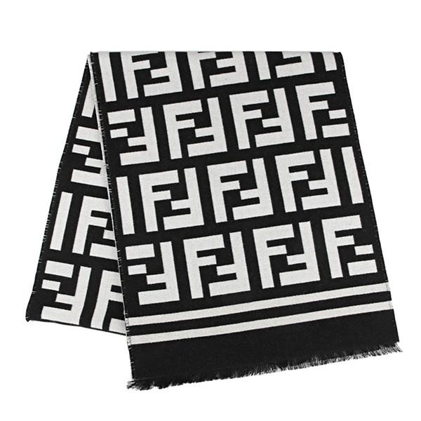 並行輸入 フェンディ マフラー・ストール スカーフ FXS424 A3Q1 F0QA1 ブラック 黒...