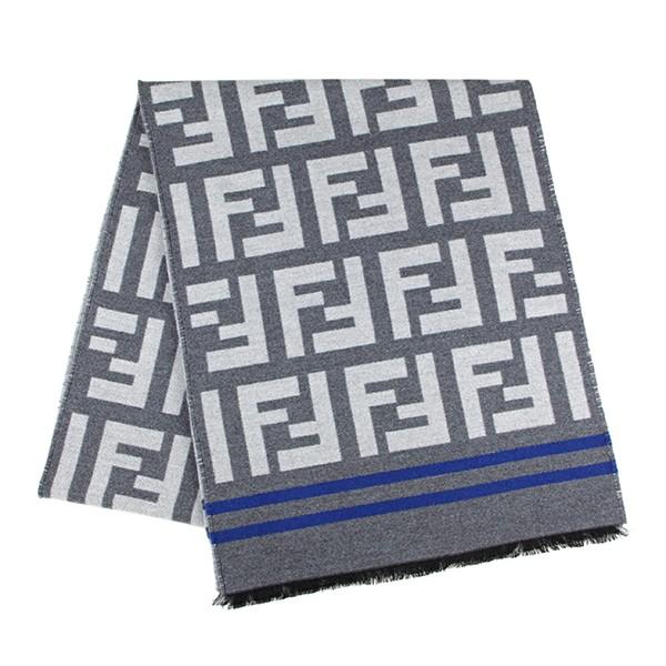 並行輸入 フェンディ マフラー・ストール スカーフ FXS424 A3Q1 F0QZ0 グレー/ブル...