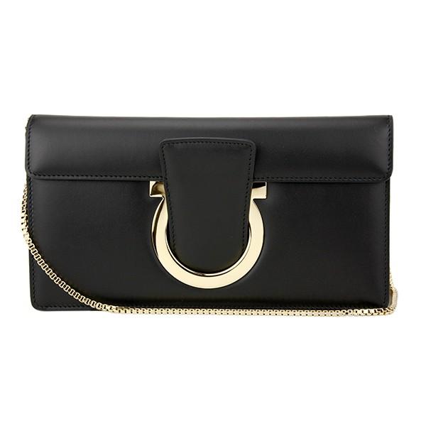 並行輸入 フェラガモ クラッチ・セカンドバッグ ブラック 黒 FERRAGAMO 21F816 64...