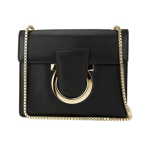 並行輸入 フェラガモ ショルダーバッグ タリア 21F893 649956 ブラック 黒 爆買