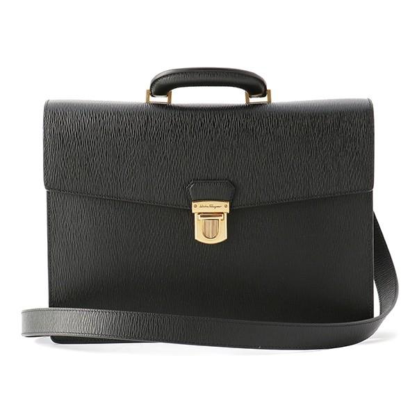 並行輸入 フェラガモ  ブリーフケース カーフレザー 24A050 723527 NERO ブラック...