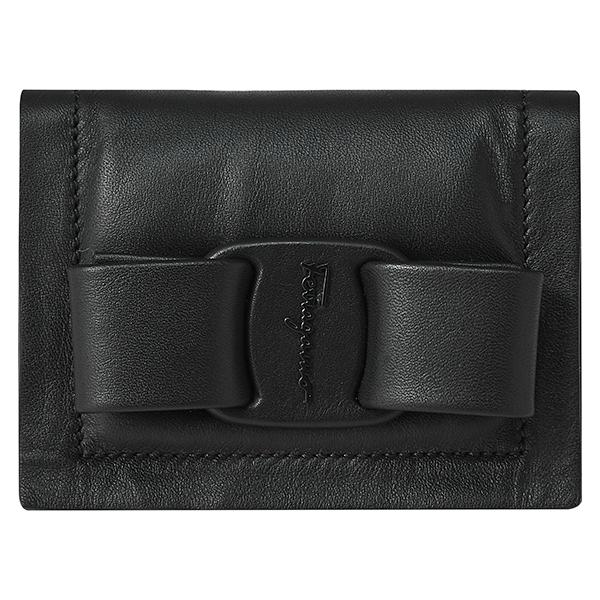 並行輸入 フェラガモ カードケース FERRAGAMO ヴィヴァ ボウ 220295 745855レ...