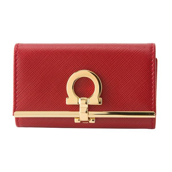 並行輸入 フェラガモ キーケース ガンチーニ 224627 549405 レッド 赤 爆買