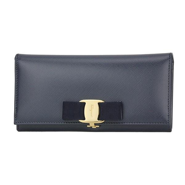 並行輸入 フェラガモ 長財布 コンチネンタルウォレット 22A900 560774 ネイビー 爆買